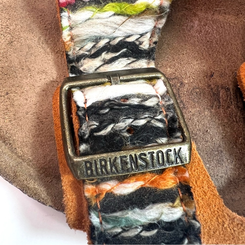 RARE Birkenstock Multicolored Yarn Arizona Sandals Size EU 37 - Picture 8 of 16